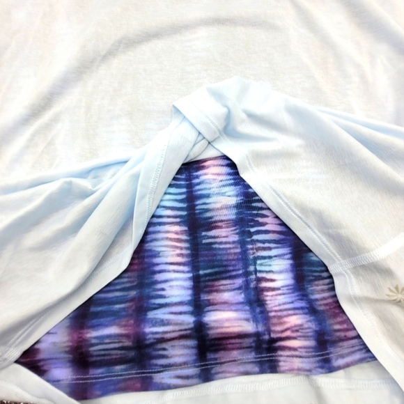 Athleta Girl Perfect Pair Tank   Shoreline Shibori Enchanted Blue Size XL/14 - Picture 4 of 12